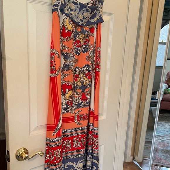 Jules & Leopold Vibrant Floral Maxi Skirt / Bathing Suit Cover Up - Picture 5 of 10